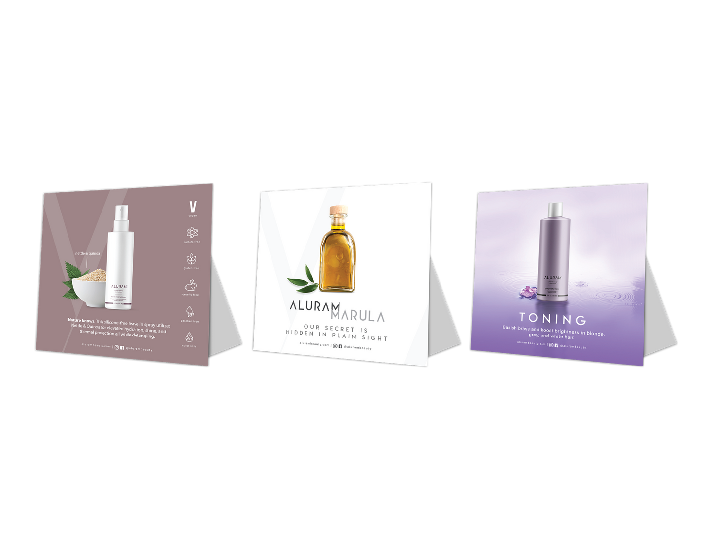 Aluram Kick Stand Signs - Tru Beauty Salon Services