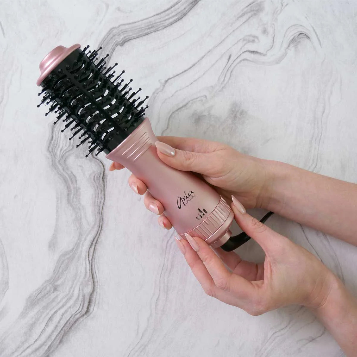 Aria Beauty Mini Blowdry Brush - Rose Gold