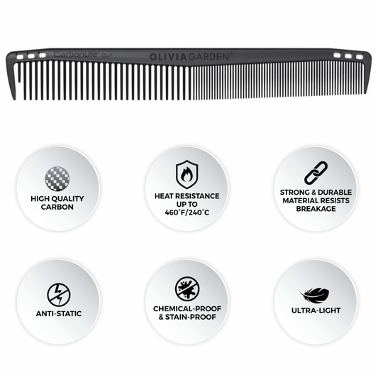 Olivia Garden Carbonlite Cutting Comb - 7"