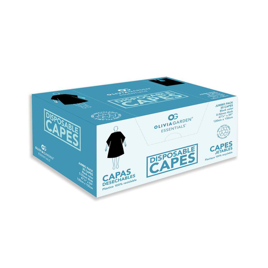 Olivia Garden Essential - Black Disposable Capes 20 PK