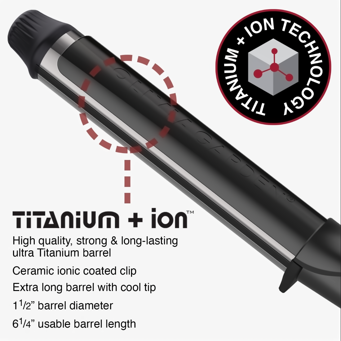 OG Titanium+Ion Curl Iron 1 1/2" Plus