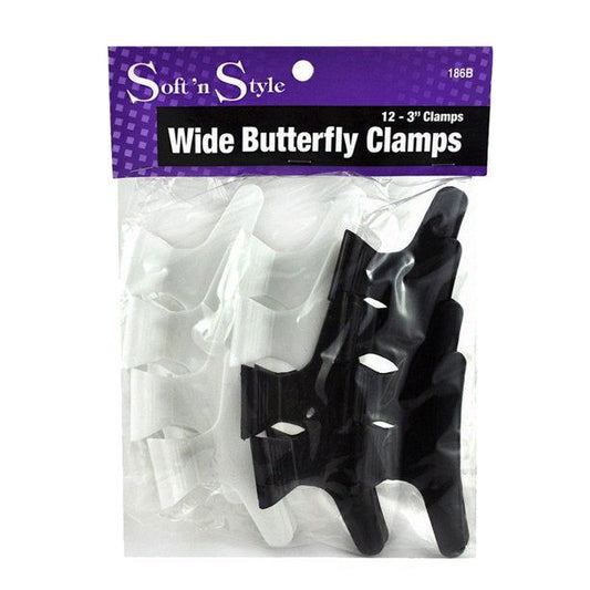 Soft'n Style Butterfly Clamps 12PK - Tru Beauty Salon Services
