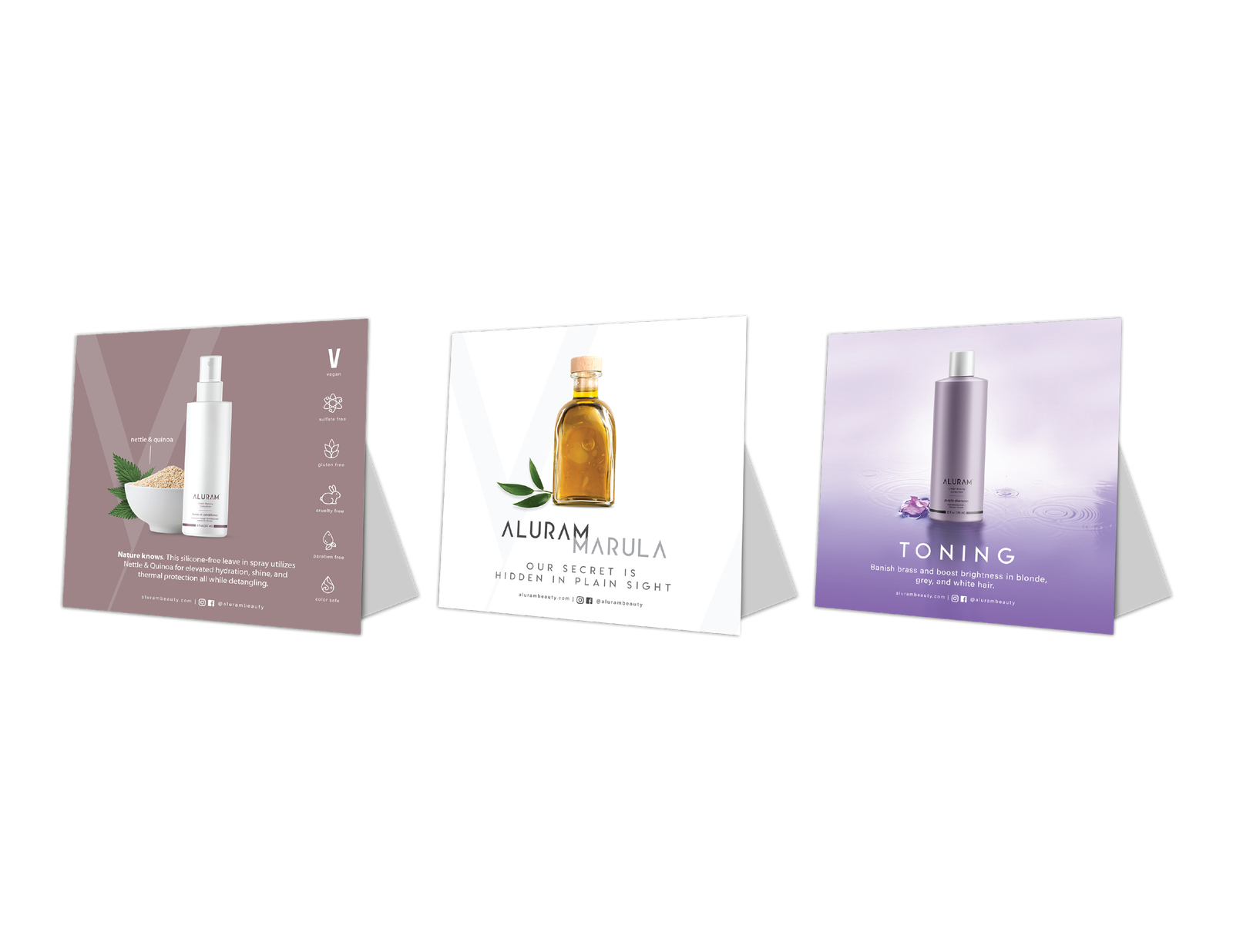 Aluram Kick Stand Signs - Tru Beauty Salon Services