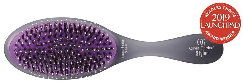 Olivia Garden Black Smooth & Shine Brush - Tru Beauty Salon Services