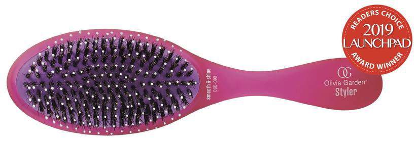 Olivia Garden Styler Smooth & Shine Brush Pink - Tru Beauty Salon Services