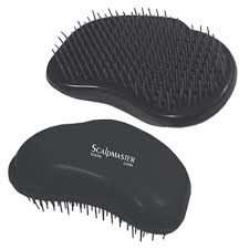 Scalp Master  Palm Detangle Brush - Black - Tru Beauty Salon Services