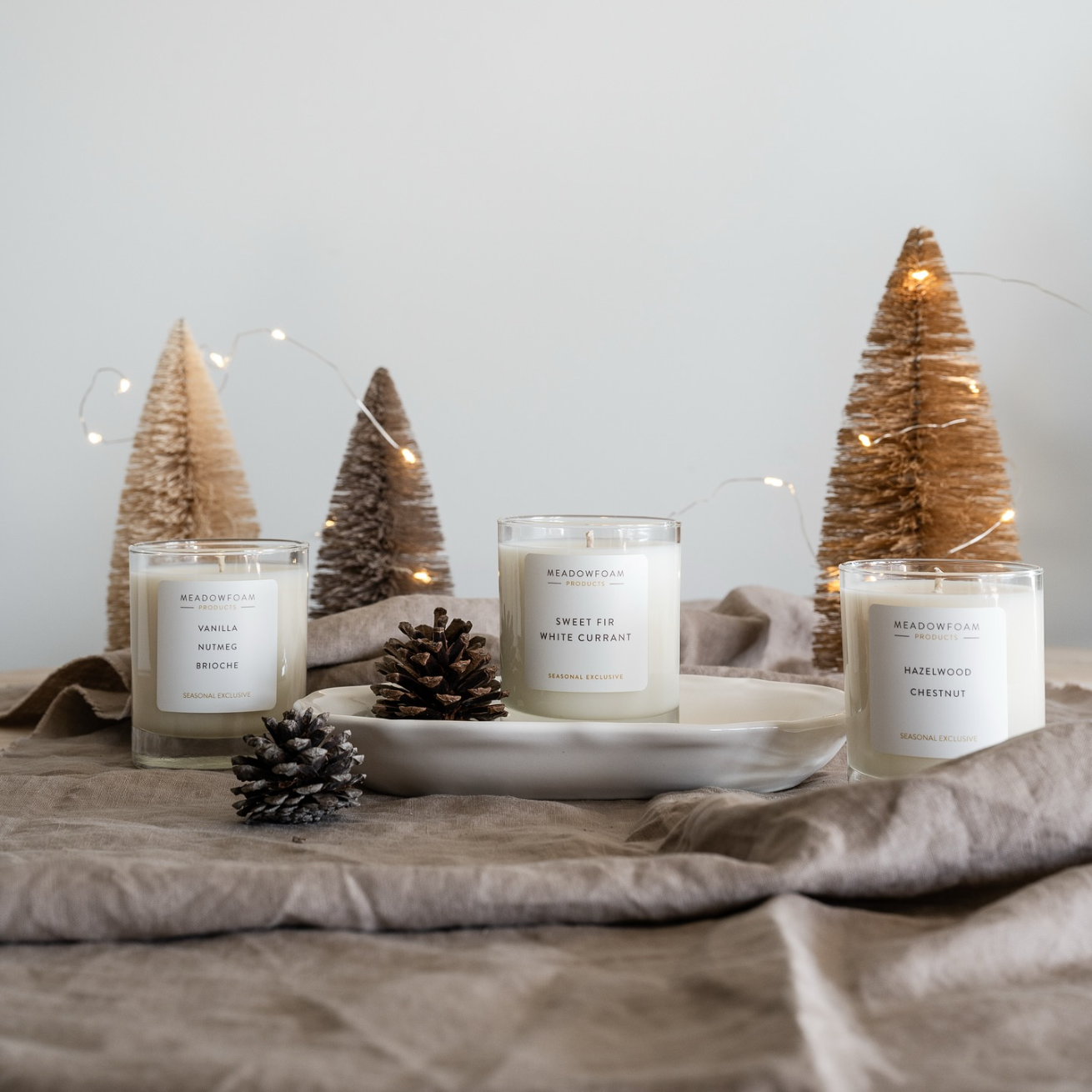 Meadowfoam Cocktail Candle Trio