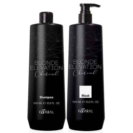 Kaaral Blonde Elevation Charcoal Shampoo/Mask Litre Duo