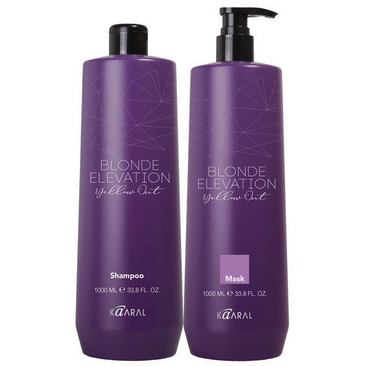 Kaaral Blonde Elevation Yellow Out Shampoo/Mask Litre Duo