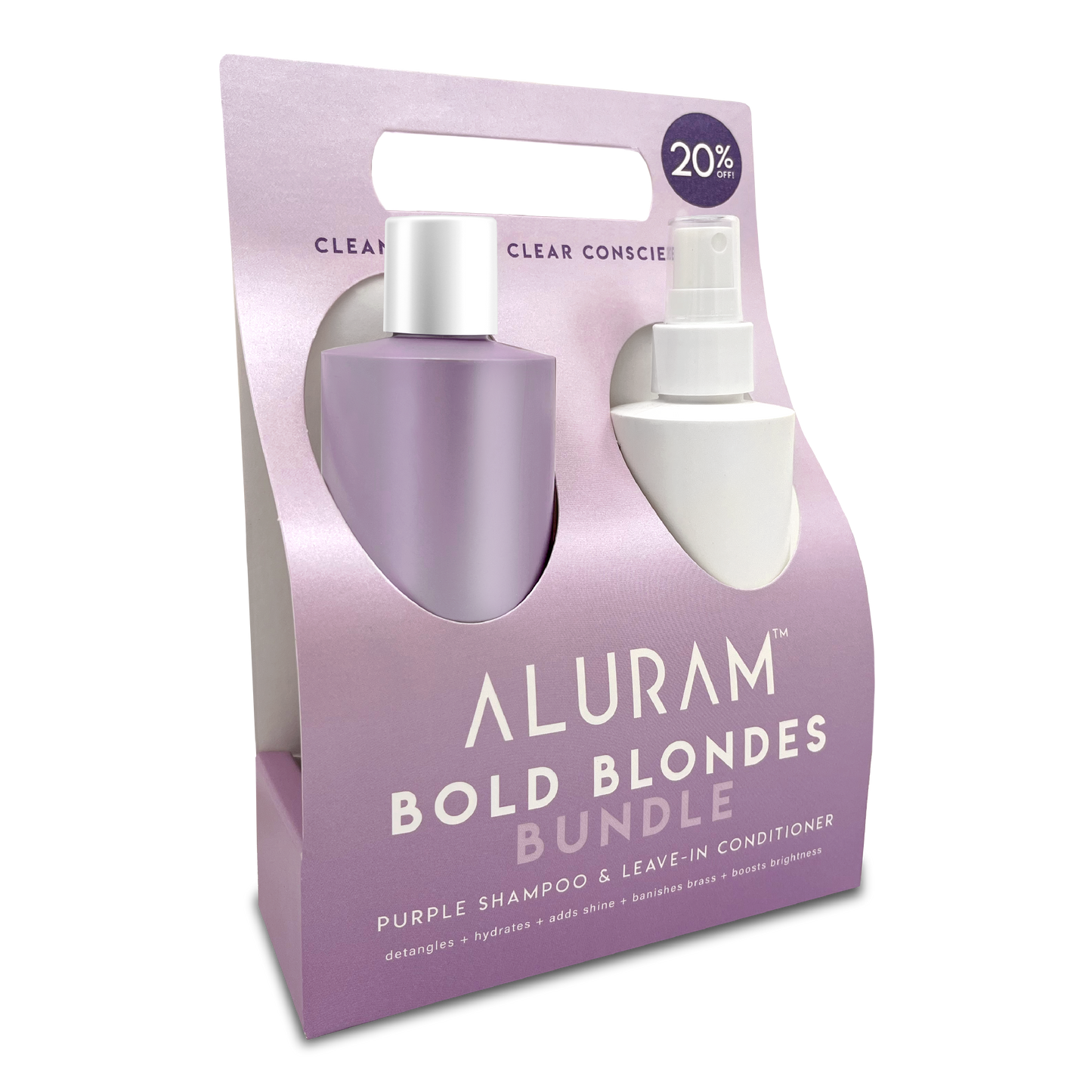 ALURAM Purple Shampoo and Leave-in Conditioner Bundle