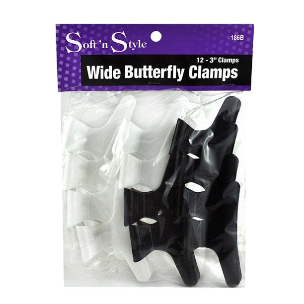 Soft'n Style Butterfly Clamps 12PK