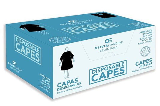 Olivia Garden Essential - Black Disposable Capes 20 PK